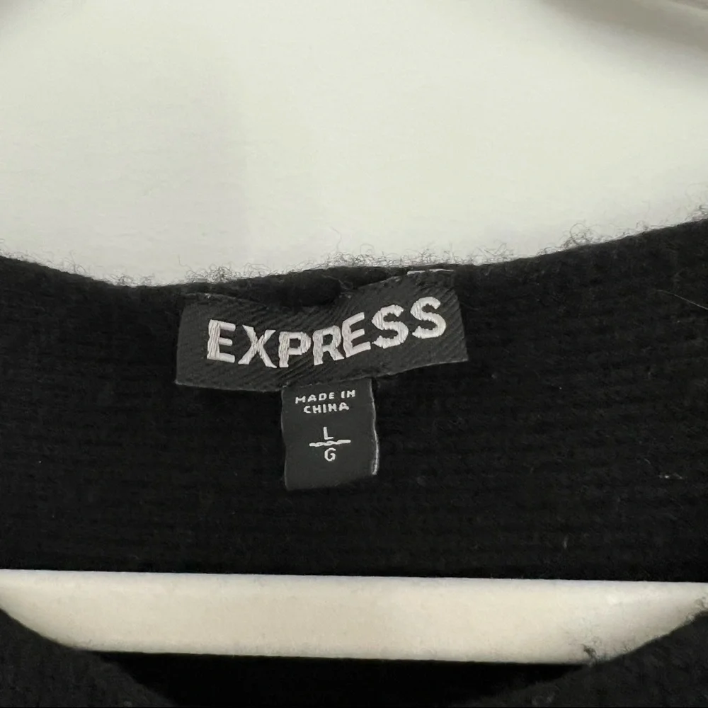 Women’s Long Sleeve Black Cashmere Shirt - Picture 4 of 4
